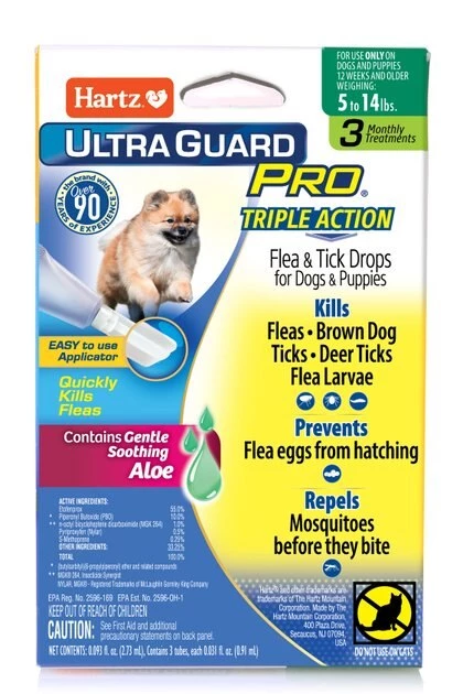 Hartz UltraGuard Pro Flea & Tick Spot Treatment for Dogs, 5-14 lbs 3 Hartz UltraGuard Pro Flea & Tick Spot Treatment for Dogs, 5-14 lbs