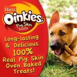 Hartz Oinkies 5" Pig Skin Twists Real Smoked Flavor Dog Treats -Hart FurHavOfficial Shop 108674 PT4. SY630 V1617026831