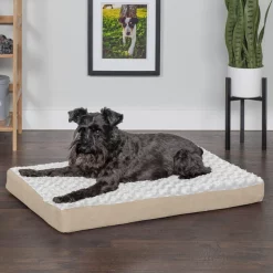 FurHaven NAP Deluxe Memory Foam Pillow Dog Bed w/Removable Cover