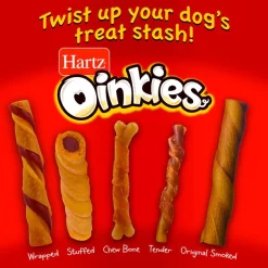 Hartz Oinkies Smoked Pig Skin Twists Bacon Flavor Wrap Dog Treats -Hart FurHavOfficial Shop 113710 PT3. SY630 V1576524839