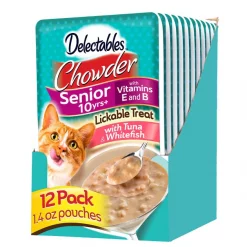 Hartz Delectables Chowder Senior 10+ Tuna & Whitefish Cat Treat