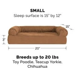 FurHaven Quilted Orthopedic Sofa Cat & Dog Bed w/ Removable Cover -Hart FurHavOfficial Shop 127520 PT4. SY630 V1631225836