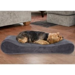 FurHaven Microvelvet Luxe Lounger Orthopedic Cat & Dog Bed w/Removable Cover