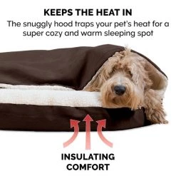 FurHaven Faux Sheepskin Snuggery Orthopedic Cat & Dog Bed w/Removable Cover -Hart FurHavOfficial Shop 132312 PT6. SY630 V1627618571