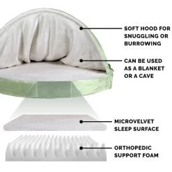FurHaven Microvelvet Snuggery Orthopedic Cat & Dog Bed w/Removable Cover -Hart FurHavOfficial Shop 132318 PT5. SY630 V1598542601