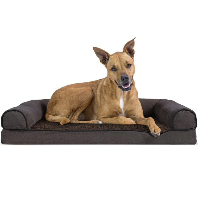FurHaven Faux Fleece Orthopedic Bolster Cat & Dog Bed w/Removable Cover 3 FurHaven Faux Fleece Orthopedic Bolster Cat & Dog Bed w/Removable Cover