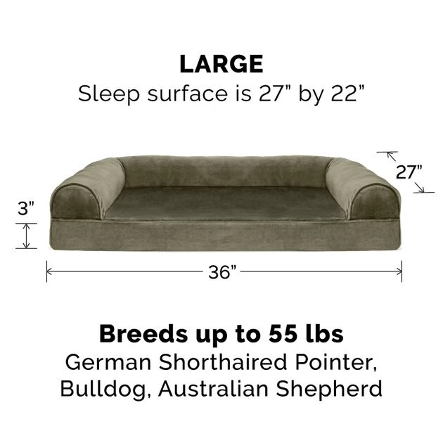 FurHaven Faux Fur Orthopedic Bolster Dog Bed w/Removable Cover 7 FurHaven Faux Fur Orthopedic Bolster Dog Bed w/Removable Cover - Image 5