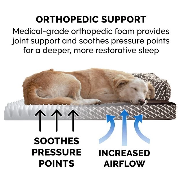 FurHaven Comfy Couch Orthopedic Bolster Dog Bed w/Removable Cover 9 FurHaven Comfy Couch Orthopedic Bolster Dog Bed w/Removable Cover - Image 7