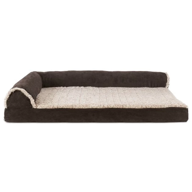 FurHaven Two-Tone Deluxe Chaise Orthopedic Dog Bed w/Removable Cover 5 FurHaven Two-Tone Deluxe Chaise Orthopedic Dog Bed w/Removable Cover - Image 3