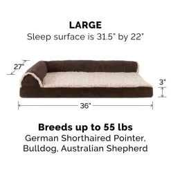 FurHaven Two-Tone Deluxe Chaise Orthopedic Dog Bed w/Removable Cover 15 FurHaven Two-Tone Deluxe Chaise Orthopedic Dog Bed w/Removable Cover -Hart FurHavOfficial Shop 138418 PT4. SY630 V1631225851