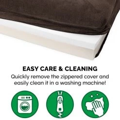 FurHaven Faux Fleece Memory Top Bolster Dog Bed w/Removable Cover -Hart FurHavOfficial Shop 138448 PT7. SY630 V1606364217