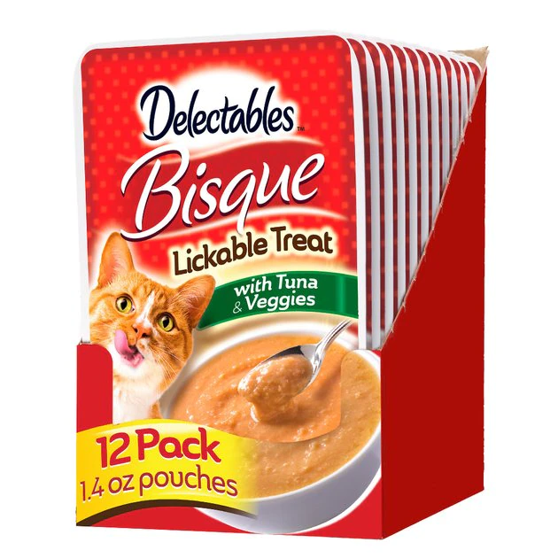 Hartz Delectables Bisque Tuna & Veggie Lickable Cat Treat 3 Hartz Delectables Bisque Tuna & Veggie Lickable Cat Treat