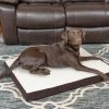 FurHaven Faux Sheepskin & Suede Deluxe Orthopedic Cat & Dog Bed w/Removable Cover