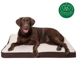 FurHaven Faux Sheepskin & Suede Deluxe Orthopedic Cat & Dog Bed w/Removable Cover -Hart FurHavOfficial Shop 145039 PT3. SY630 V1606357617