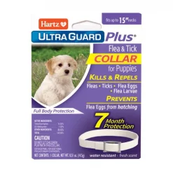 Hartz UltraGuard Plus Dog Flea & Tick Collar for Dogs, X-Small & Toy & Small Breeds