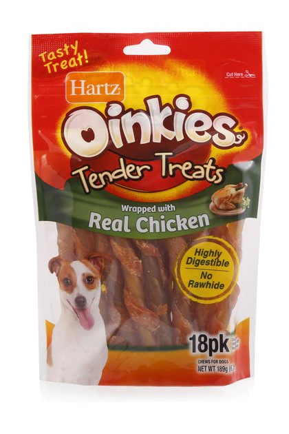 Hartz Oinkies Tender Treats with Chicken Dog Treats 3 Hartz Oinkies Tender Treats with Chicken Dog Treats