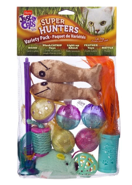 Hartz Just For Cats Super Hunters Cat Toy Variety Pack, 13 count 3 Hartz Just For Cats Super Hunters Cat Toy Variety Pack, 13 count