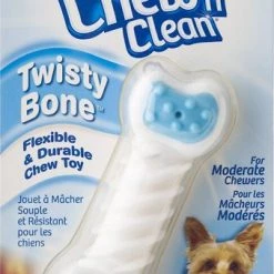 Hartz Chew 'n Clean Twisty Bone Bacon Scented Flexible Dog Chew Toy