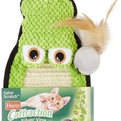 Hartz Cattraction Silver Vine & Catnip Gator Cat Scratcher Toy, Color Varies -Hart FurHavOfficial Shop 161051 PT8. SY630 V1589231618