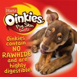 Hartz Oinkies Smoked Pig Skin Twists Sausage Flavored Stuffed Dog Treats -Hart FurHavOfficial Shop 161118 PT5. SY630 V1576526595