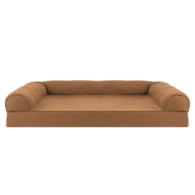 FurHaven Quilted Cooling Gel Bolster Cat & Dog Bed w/Removable Cover 5 FurHaven Quilted Cooling Gel Bolster Cat & Dog Bed w/Removable Cover - Image 3