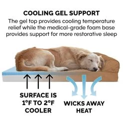 FurHaven Quilted Cooling Gel Bolster Cat & Dog Bed w/Removable Cover 17 FurHaven Quilted Cooling Gel Bolster Cat & Dog Bed w/Removable Cover -Hart FurHavOfficial Shop 172297 PT6. SY630 V1619659619