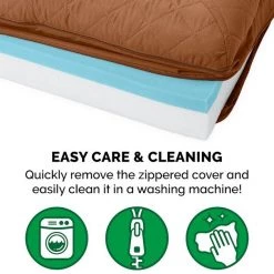 FurHaven Quilted Cooling Gel Bolster Cat & Dog Bed w/Removable Cover 18 FurHaven Quilted Cooling Gel Bolster Cat & Dog Bed w/Removable Cover -Hart FurHavOfficial Shop 172297 PT7. SY630 V1619659933