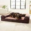 FurHaven Faux Fleece Cooling Gel Bolster Dog Bed w/Removable Cover -Hart FurHavOfficial Shop 173069 MAIN. SY630 V1583507610