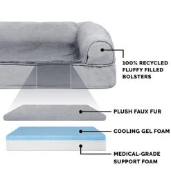 FurHaven Plush & Suede Cooling Gel Bolster Dog Bed w/Removable Cover 16 FurHaven Plush & Suede Cooling Gel Bolster Dog Bed w/Removable Cover -Hart FurHavOfficial Shop 173112 PT5. SY630 V1619660849