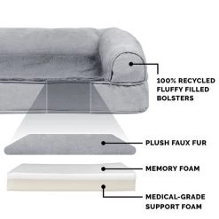 FurHaven Plush & Suede Memory Top Bolster Dog Bed w/Removable Cover 16 FurHaven Plush & Suede Memory Top Bolster Dog Bed w/Removable Cover -Hart FurHavOfficial Shop 173129 PT5. SY630 V1606806140