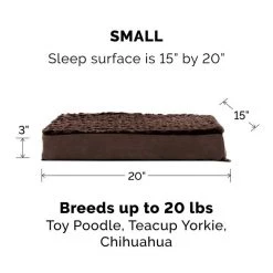 FurHaven Ultra Plush Deluxe Cooling Gel Pillow Dog Bed w/Removable Cover -Hart FurHavOfficial Shop 173182 PT4. SY630 V1613804191