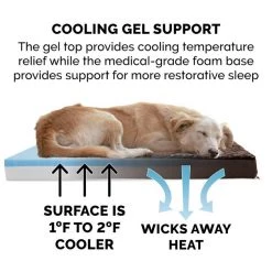 FurHaven Ultra Plush Deluxe Cooling Gel Pillow Dog Bed w/Removable Cover -Hart FurHavOfficial Shop 173182 PT6. SY630 V1613754997