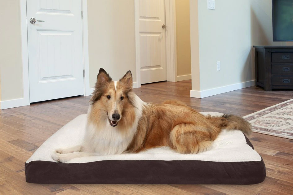 FurHaven Faux Sheepskin & Suede Deluxe Pillow Cat & Dog Bed w/Removable Cover 3 FurHaven Faux Sheepskin & Suede Deluxe Pillow Cat & Dog Bed w/Removable Cover