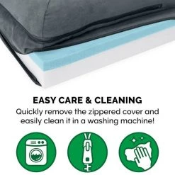 FurHaven Two Tone Faux Fur & Suede Deluxe Chaise Cooling Gel Dog & Cat Bed w/Removable Cover -Hart FurHavOfficial Shop 176048 PT7. SY630 V1601490980