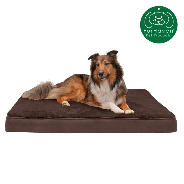 FurHaven Terry Deluxe Memory Foam Pillow Cat & Dog Bed w/Removable Cover 4 FurHaven Terry Deluxe Memory Foam Pillow Cat & Dog Bed w/Removable Cover - Image 2
