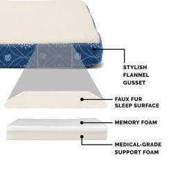 FurHaven Paw Decor Deluxe Memory Foam Cat & Dog Bed w/Removable Cover -Hart FurHavOfficial Shop 176119 PT5. SY630 V1594927560