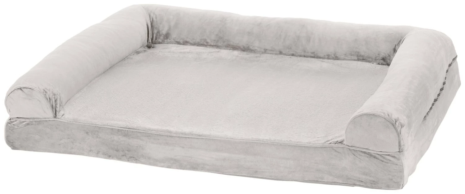 FurHaven Faux Fur Cooling Gel Bolster Cat & Dog Bed w/Removable Cover 5 FurHaven Faux Fur Cooling Gel Bolster Cat & Dog Bed w/Removable Cover - Image 3