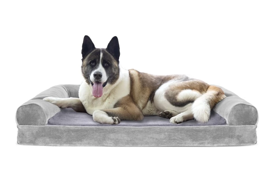 FurHaven Faux Fur Cooling Gel Bolster Cat & Dog Bed w/Removable Cover 6 FurHaven Faux Fur Cooling Gel Bolster Cat & Dog Bed w/Removable Cover - Image 4