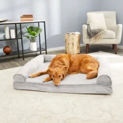 FurHaven Faux Fur Cooling Gel Bolster Cat & Dog Bed w/Removable Cover 19 FurHaven Faux Fur Cooling Gel Bolster Cat & Dog Bed w/Removable Cover -Hart FurHavOfficial Shop 176132 PT8. SY630 V1583522981