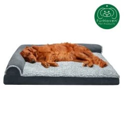 FurHaven Two-Tone Deluxe Chaise Memory Top Cat & Dog Bed w/Removable Cover -Hart FurHavOfficial Shop 176265 PT3. SY630 V1606781223