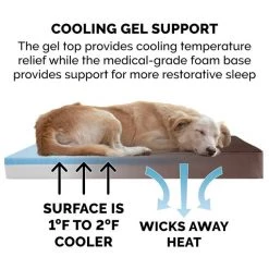 FurHaven Terry Deluxe Cooling Gel Pillow Cat & Dog Bed w/Removable Cover -Hart FurHavOfficial Shop 176286 PT5. SY630 V1588971685