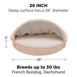 FurHaven Faux Sheepskin Snuggery Gel Top Cat & Dog Bed with Removable Cover -Hart FurHavOfficial Shop 178805 PT4. SY630 V1617152203