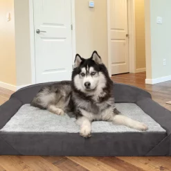 FurHaven Luxury Edition Orthopedic Bolster Cat & Dog Bed w/Removable Cover