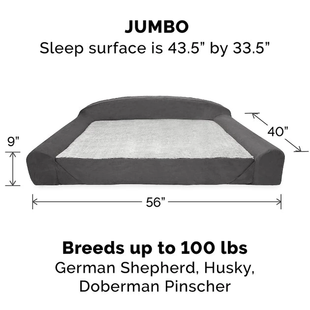 FurHaven Luxury Edition Orthopedic Bolster Cat & Dog Bed w/Removable Cover 7 FurHaven Luxury Edition Orthopedic Bolster Cat & Dog Bed w/Removable Cover - Image 5