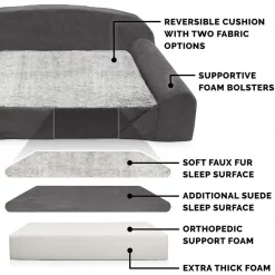 FurHaven Luxury Edition Orthopedic Bolster Cat & Dog Bed w/Removable Cover 16 FurHaven Luxury Edition Orthopedic Bolster Cat & Dog Bed w/Removable Cover -Hart FurHavOfficial Shop 178891 PT5. SY630 V1597088183