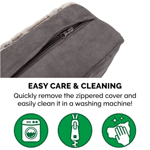 FurHaven Luxury Edition Orthopedic Bolster Cat & Dog Bed w/Removable Cover 11 FurHaven Luxury Edition Orthopedic Bolster Cat & Dog Bed w/Removable Cover - Image 9