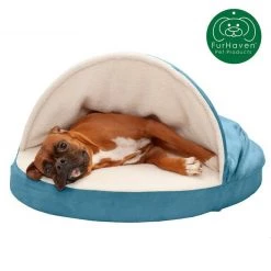 FurHaven Faux Sheepskin Snuggery Memory Top Cat & Dog Bed w/Removable Cover -Hart FurHavOfficial Shop 178897 PT3. SY630 V1617149204