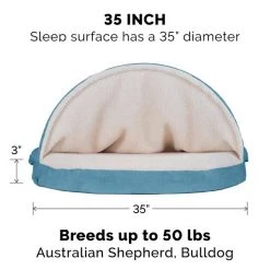 FurHaven Faux Sheepskin Snuggery Memory Top Cat & Dog Bed w/Removable Cover -Hart FurHavOfficial Shop 178897 PT4. SY630 V1617153423