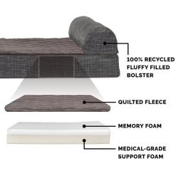 FurHaven Quilted Chaise Memory Top Bolster Cat & Dog Bed w/Removable Cover 15 FurHaven Quilted Chaise Memory Top Bolster Cat & Dog Bed w/Removable Cover -Hart FurHavOfficial Shop 178964 PT4. SY630 V1585664173