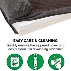 FurHaven Quilted Chaise Memory Top Bolster Cat & Dog Bed w/Removable Cover 17 FurHaven Quilted Chaise Memory Top Bolster Cat & Dog Bed w/Removable Cover -Hart FurHavOfficial Shop 178964 PT6. SY630 V1585664174